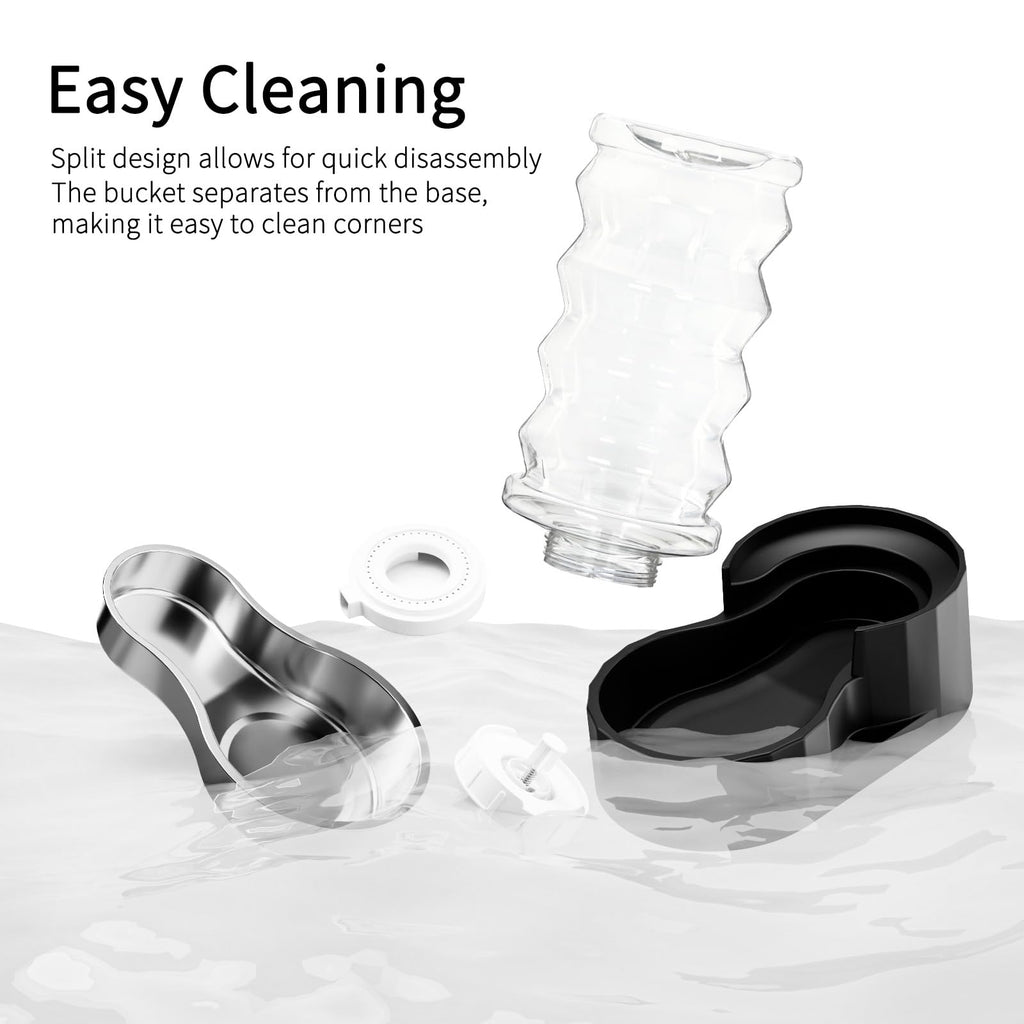 RIZZARI 4L Gravity Cat Water Dispenser:Spill Resistant for Apartments