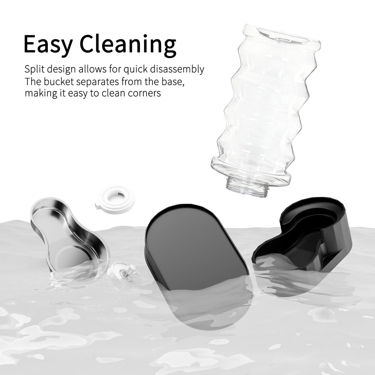 RIZZARI 4L Gravity Cat Water Dispenser:Spill Resistant for Apartments