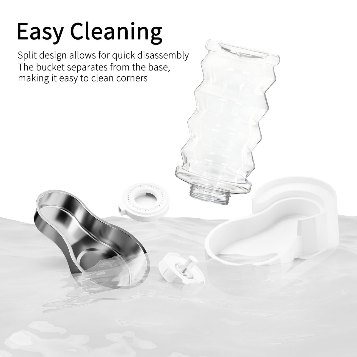RIZZARI 4L Gravity Cat Water Dispenser:Spill Resistant for Apartments
