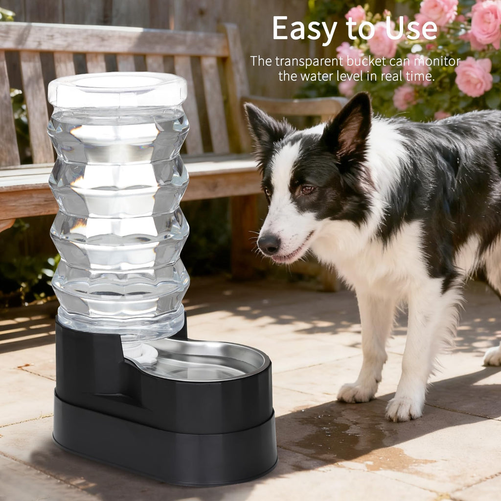 RIZZARI 4L Gravity Cat Water Dispenser:Spill Resistant for Apartments
