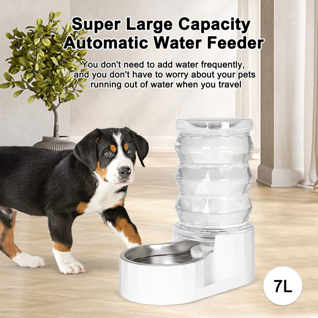 RIZZARI 4L Gravity Cat Water Dispenser:Spill Resistant for Apartments