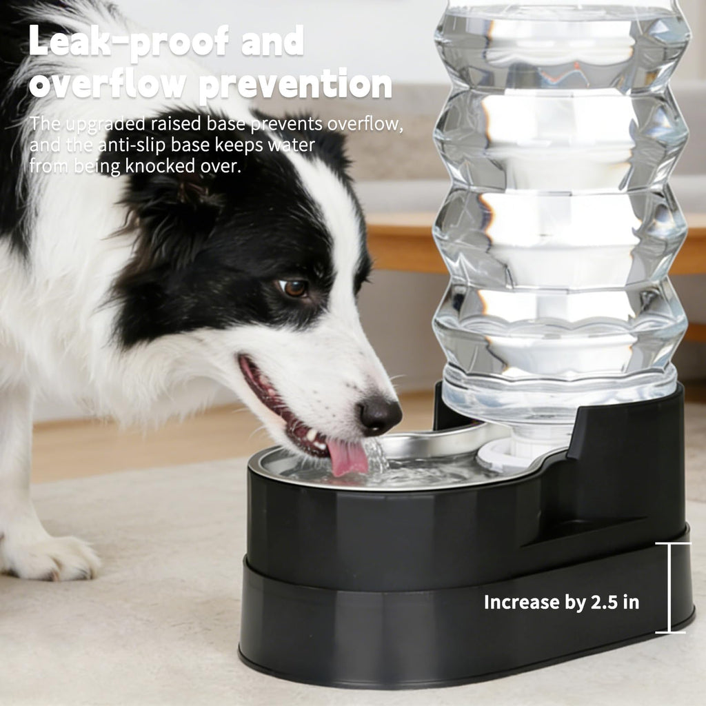 RIZZARI 4L Gravity Cat Water Dispenser:Spill Resistant for Apartments