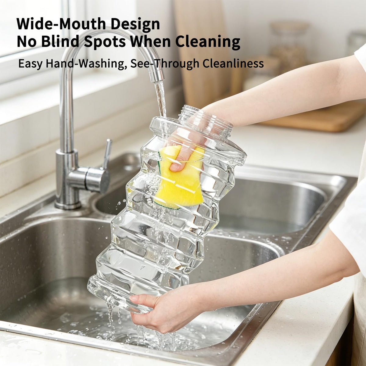 RIZZARI 4L Gravity Cat Water Dispenser:Spill Resistant for Apartments