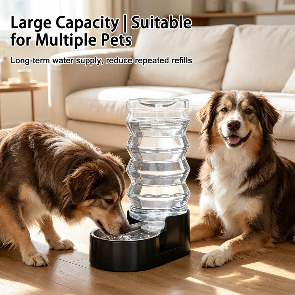 RIZZARI 4L Gravity Cat Water Dispenser:Spill Resistant for Apartments